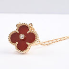 ¡®Twinkle jewelry¡¯CLOVER 15MM DIAMOND CARNELIAN NECKLACE