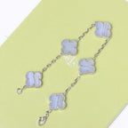 [Twinkle jewelry]New  CLOVER 5 MOTIF PURPLE CHALCEDONY BRACELET COLLECTION