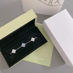 [Twinkle jewelry]New  CLOVER 5 MOTIF PURPLE CHALCEDONY BRACELET COLLECTION