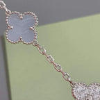 [Twinkle jewelry]New  CLOVER 5 MOTIF PURPLE CHALCEDONY BRACELET COLLECTION