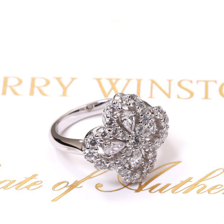 ¡®Twinkle jewelry¡¯LOOP RING FULL MOTIF DIAMOND 16MM SILVE