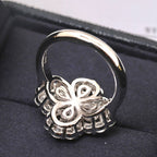 ¡®Twinkle jewelry¡¯LOOP RING FULL MOTIF DIAMOND 16MM SILVE