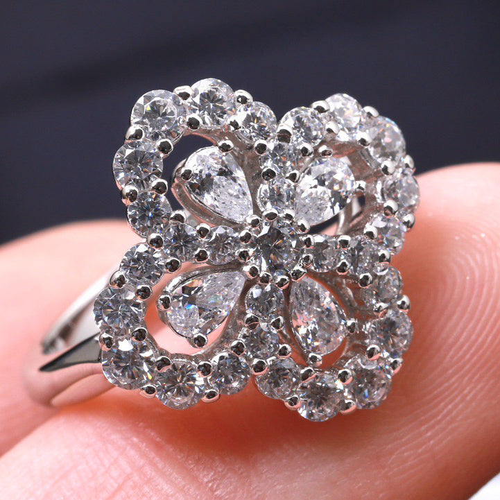 ¡®Twinkle jewelry¡¯LOOP RING FULL MOTIF DIAMOND 16MM SILVE