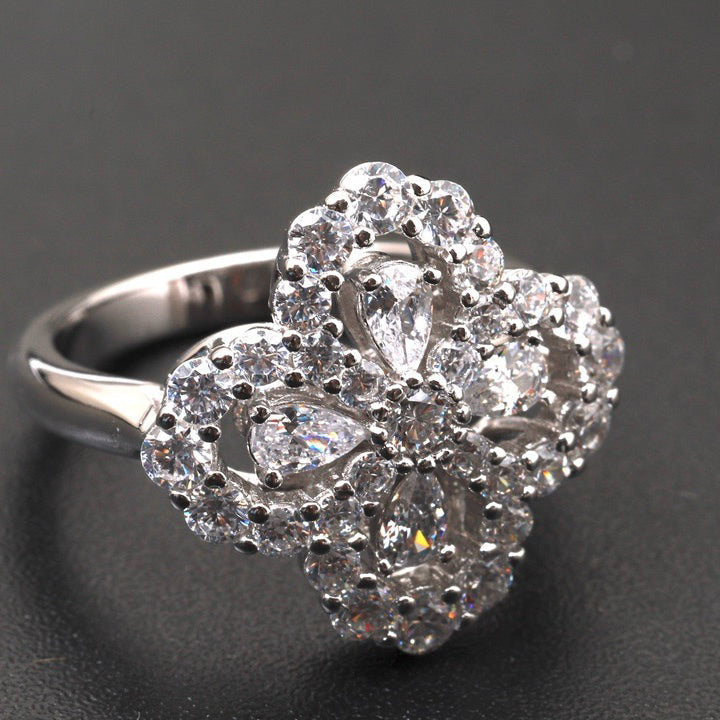 ¡®Twinkle jewelry¡¯LOOP RING FULL MOTIF DIAMOND 16MM SILVE