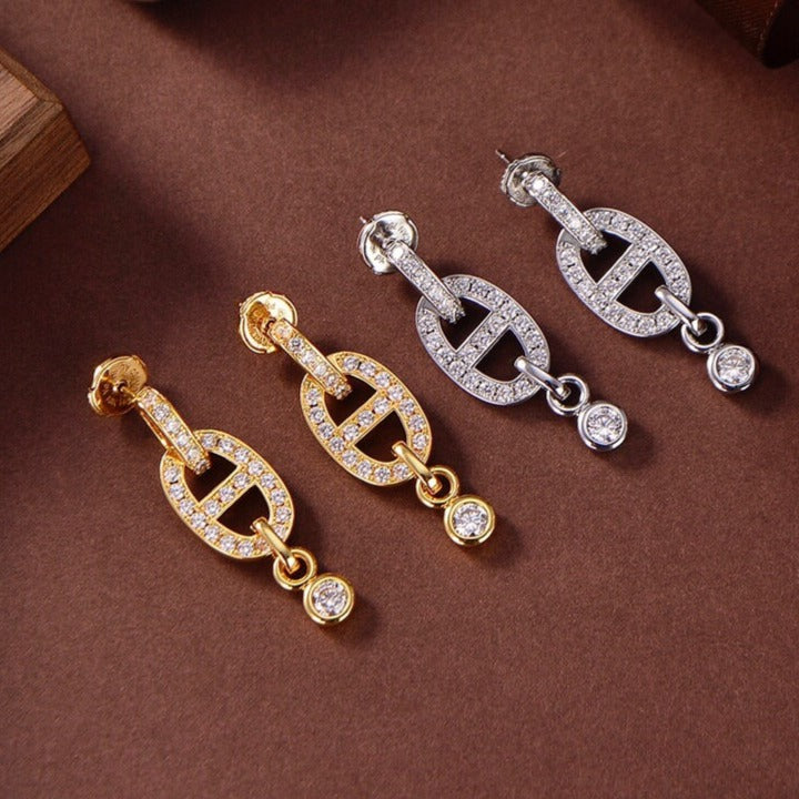 ¡®Twinkle jewelry¡¯HM CHAINE DIAMOND EARRINGS