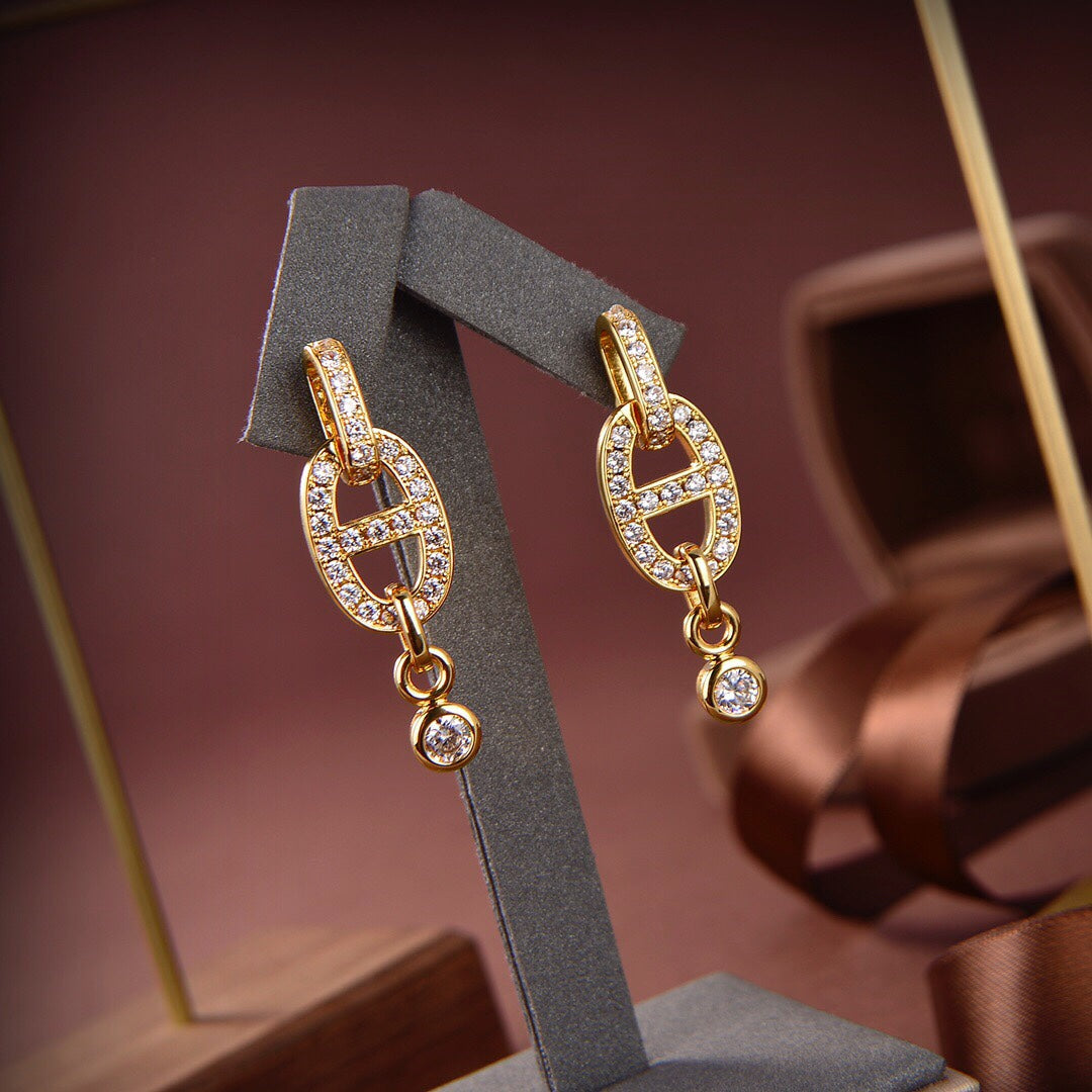 ¡®Twinkle jewelry¡¯HM CHAINE DIAMOND EARRINGS