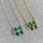 ¡®Twinkle jewelry¡¯POP H GREEN NECKLACE SILVER AND GOLD
