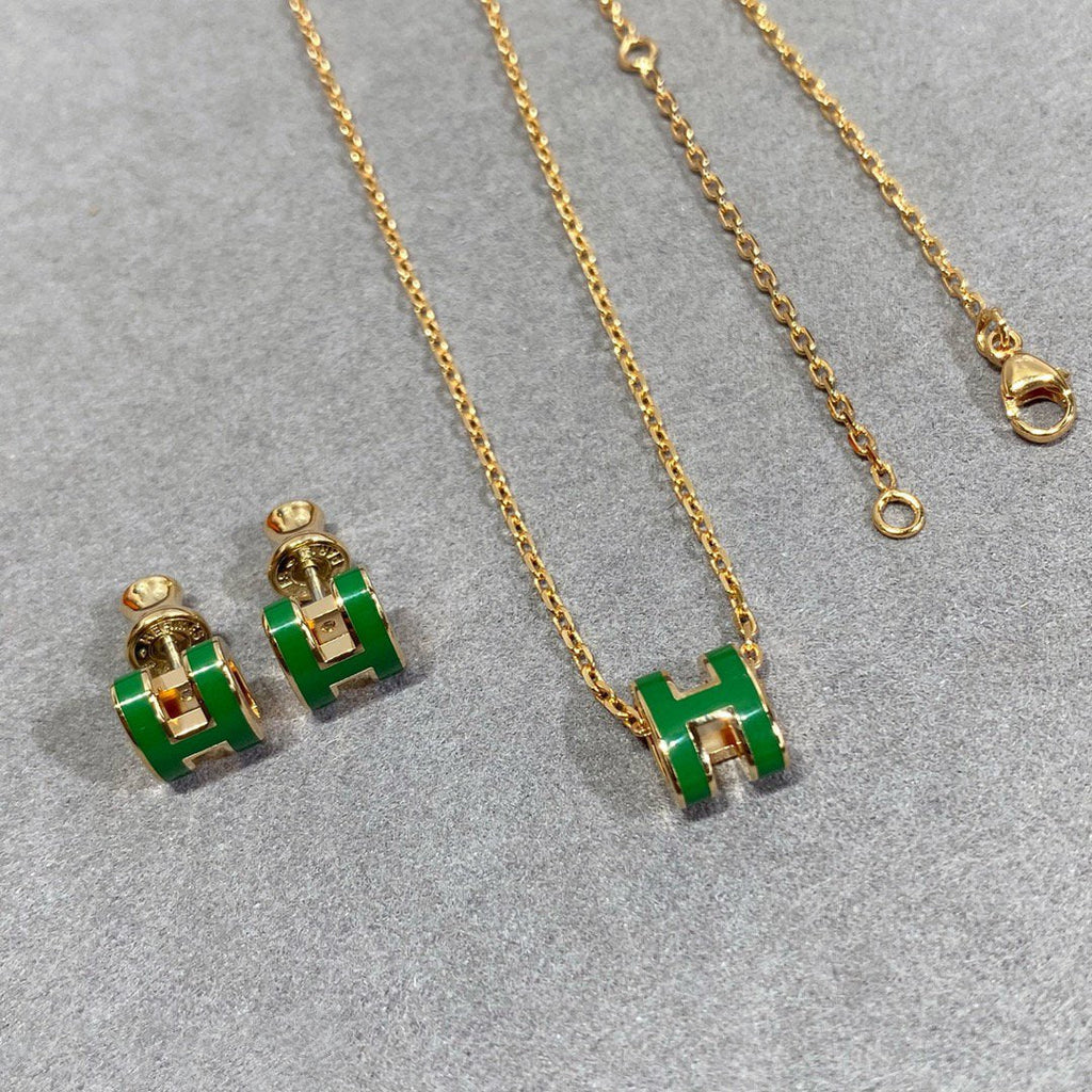 ¡®Twinkle jewelry¡¯POP H GREEN NECKLACE SILVER AND GOLD