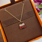 ¡®Twinkle jewelry¡¯CONSTANCE RED PEDANT PINK GOLD NECKLACE