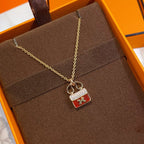 ¡®Twinkle jewelry¡¯CONSTANCE RED PEDANT PINK GOLD NECKLACE