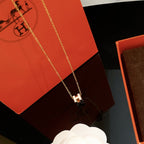 ¡®Twinkle jewelry¡¯H WHITE SQUARE GOLD NECKLACE