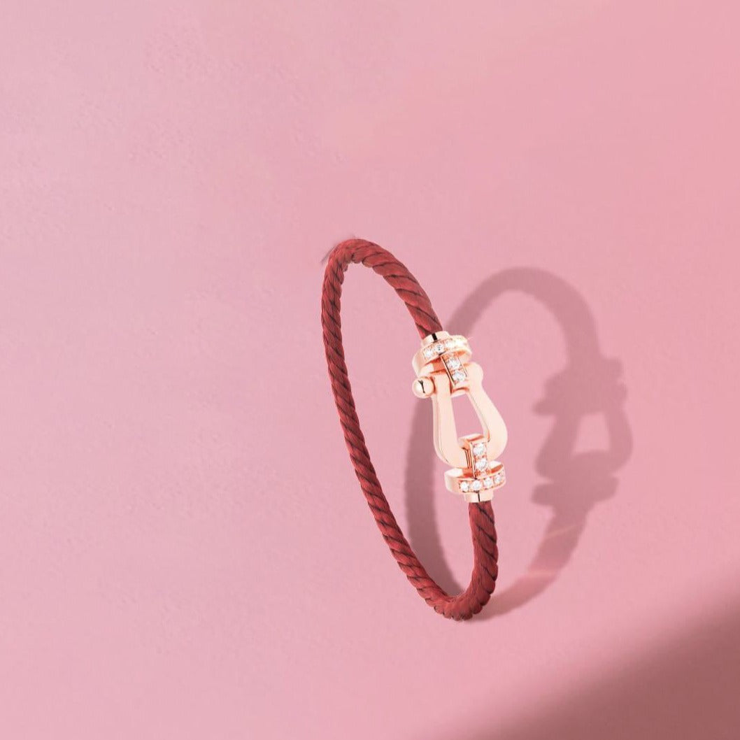 ¡®Twinkle jewelry¡¯FORCE 10 HALF DIAMOND PINK GOLD RED CORDERI LARGE AND MEDIUM MODEL