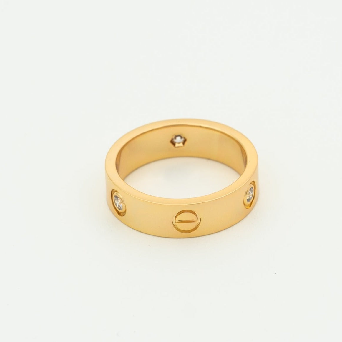 ¡®Twinkle jewelry¡¯LOVE RING 5.5MM 3 DIAMONDS PINK GOLD