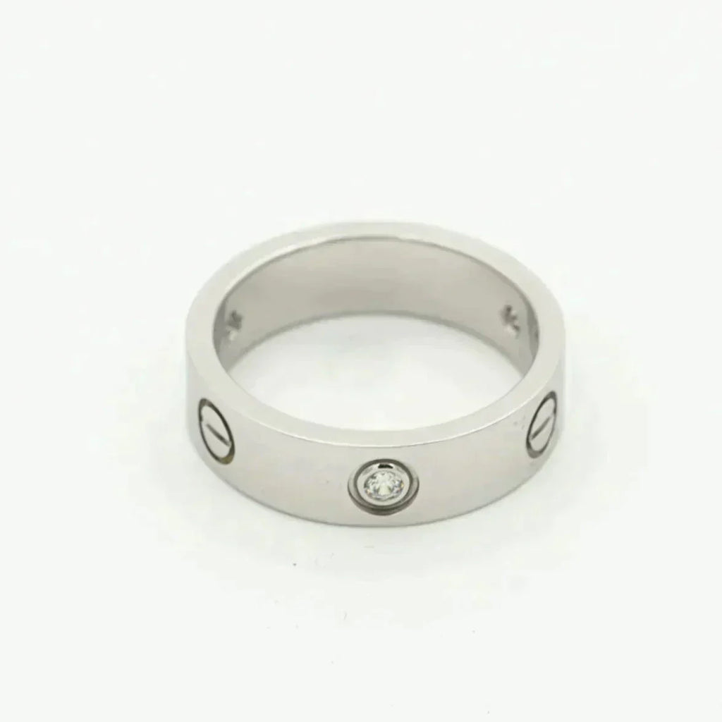 ¡®Twinkle jewelry¡¯LOVE RING 5.5MM 3 DIAMONDS SILVER