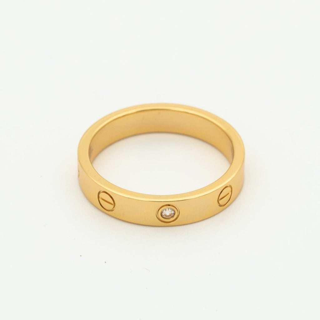 ¡®Twinkle jewelry¡¯LOVE RING 4MM 1 DIAMOND PINK GOLD