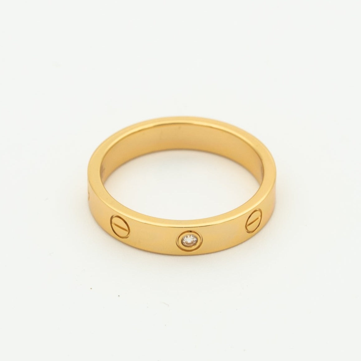 ¡®Twinkle jewelry¡¯LOVE RING 4MM 1 DIAMOND PINK GOLD