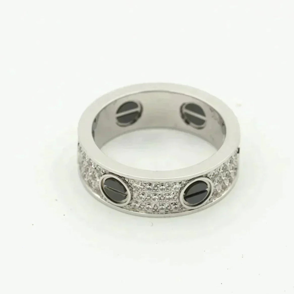 ¡®Twinkle jewelry¡¯LOVE RING 5.5MM DIAMONDS PAVED CERAMIC