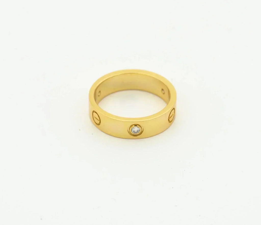¡®Twinkle jewelry¡¯LOVE RING 4MM 1 DIAMOND GOLD