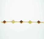 [Twinkle jewelry]New  CLOVER 5 MOTIF RED CORNELIAN BRACELET COLLECTION