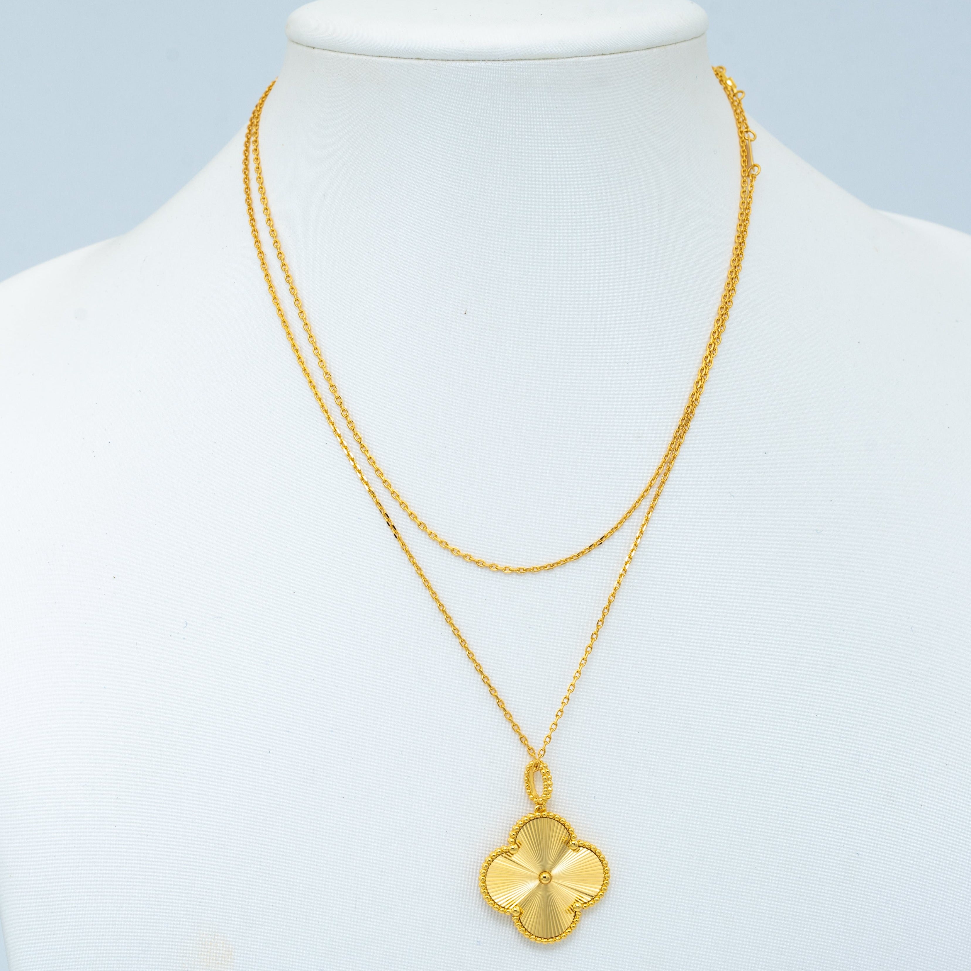 ¡®Twinkle jewelry¡¯CLOVER 25MM PEDANT NECKLACE GOLD