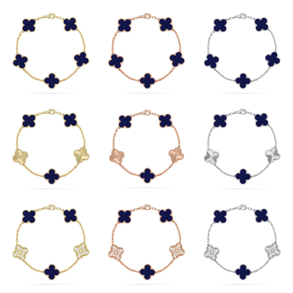 [Twinkle jewelry]New CLOVER 5 MOTIF LAPIS LAZULI BRACELET COLLECTION