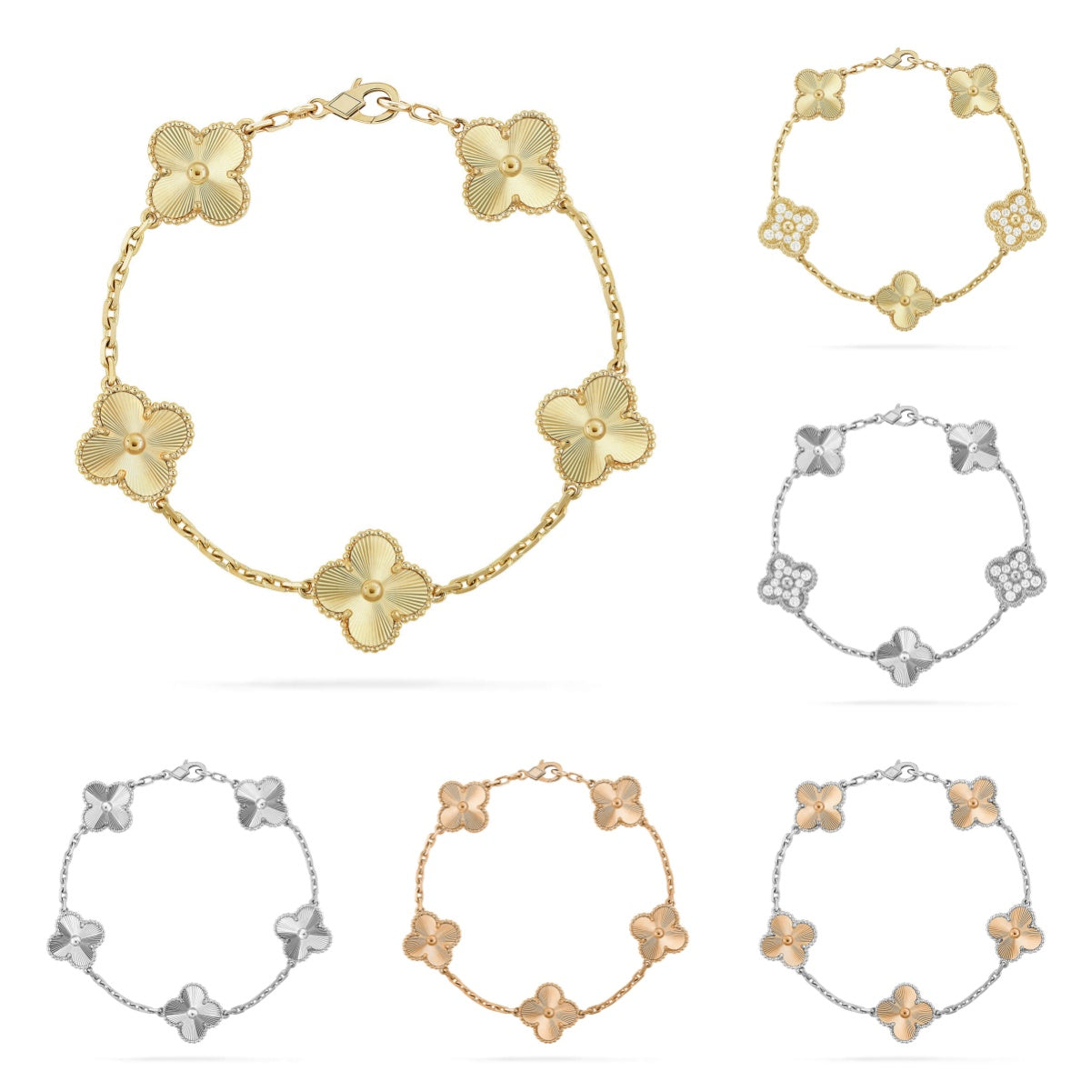 [Twinkle jewelry]New  CLOVER 5 MOTIF LASER BRACELET COLLECTION
