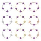 [Twinkle jewelry]New CLOVER 5 MOTIF LIGHT PURPLE BRACELET COLLECTION
