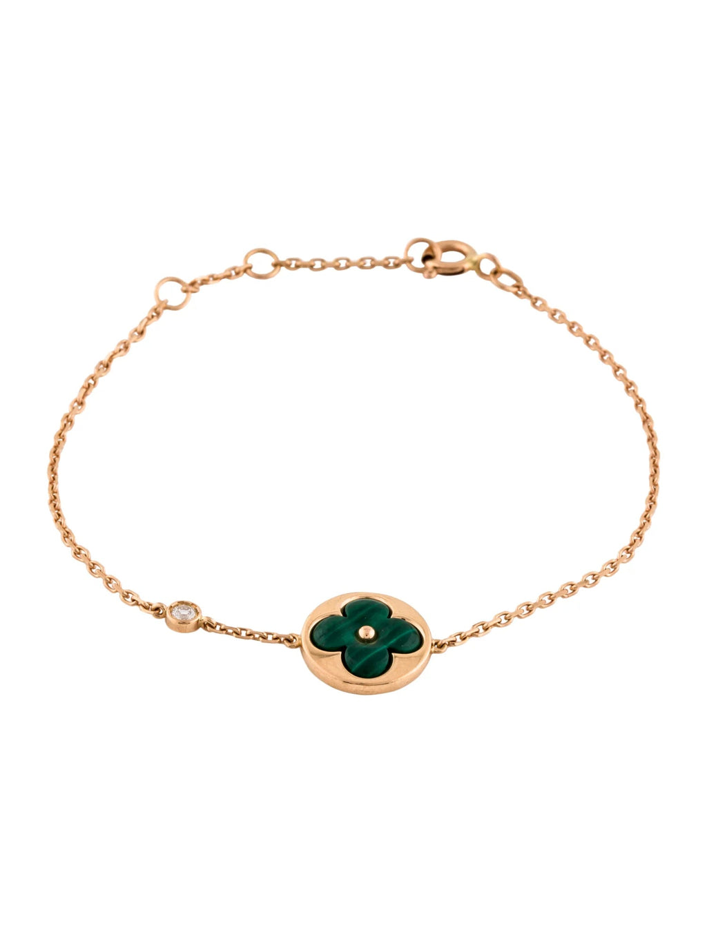¡®Twinkle jewelry¡¯SUN MALACHITE 1 DIAMOND PINK GOLD BRACELET