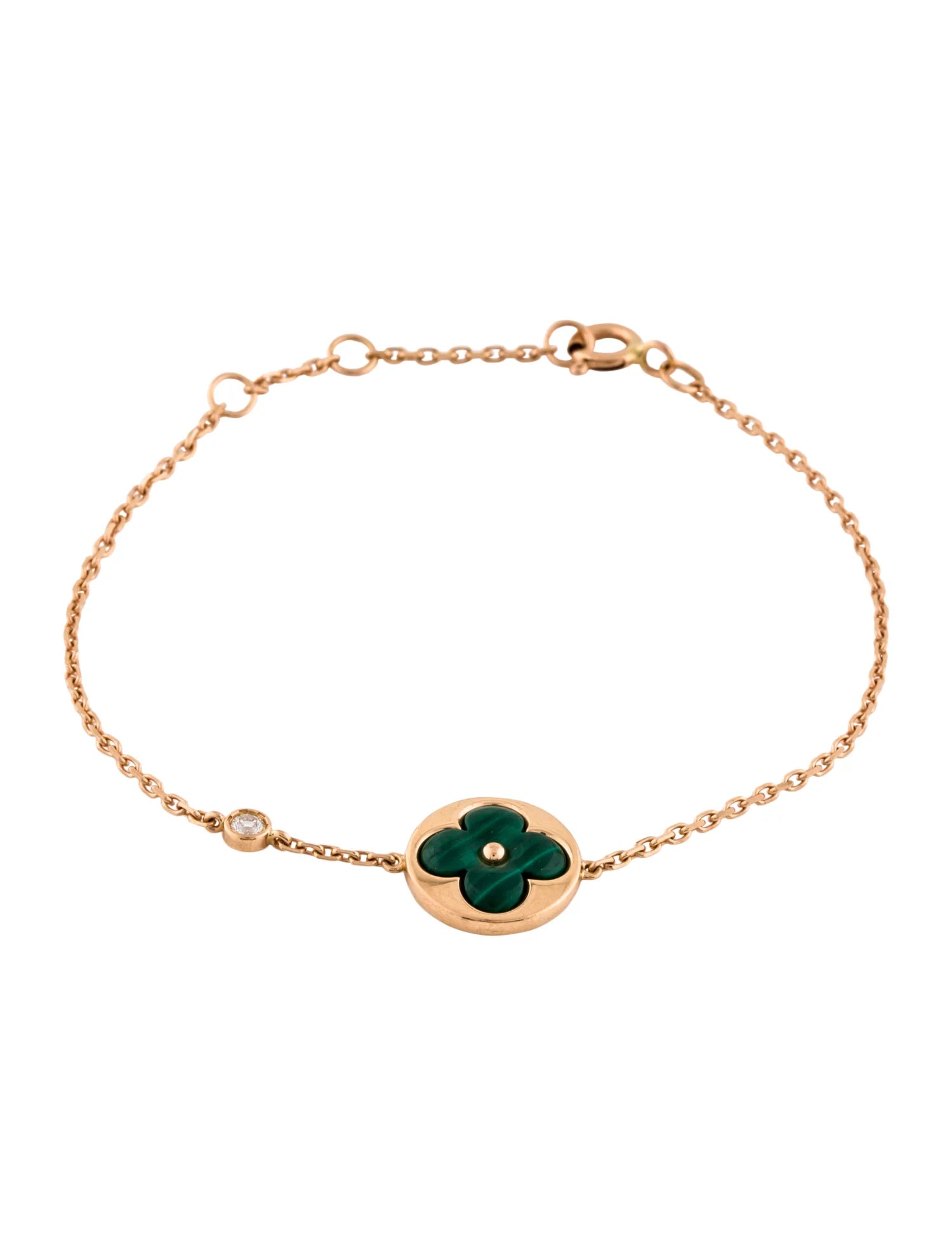 ¡®Twinkle jewelry¡¯SUN MALACHITE 1 DIAMOND PINK GOLD BRACELET