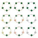 [Twinkle jewelry]New  CLOVER 5 MOTIF MALACHITE BRACELET COLLECTION