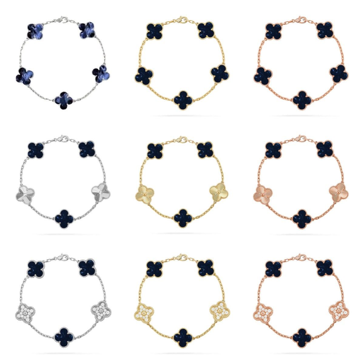 [Twinkle jewelry]New CLOVER 5 MOTIF PIETERSITE BRACELET COLLECTION