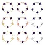 [Twinkle jewelry]New CLOVER 5 MOTIF PURPLE STRIPES BRACELET COLLECTION