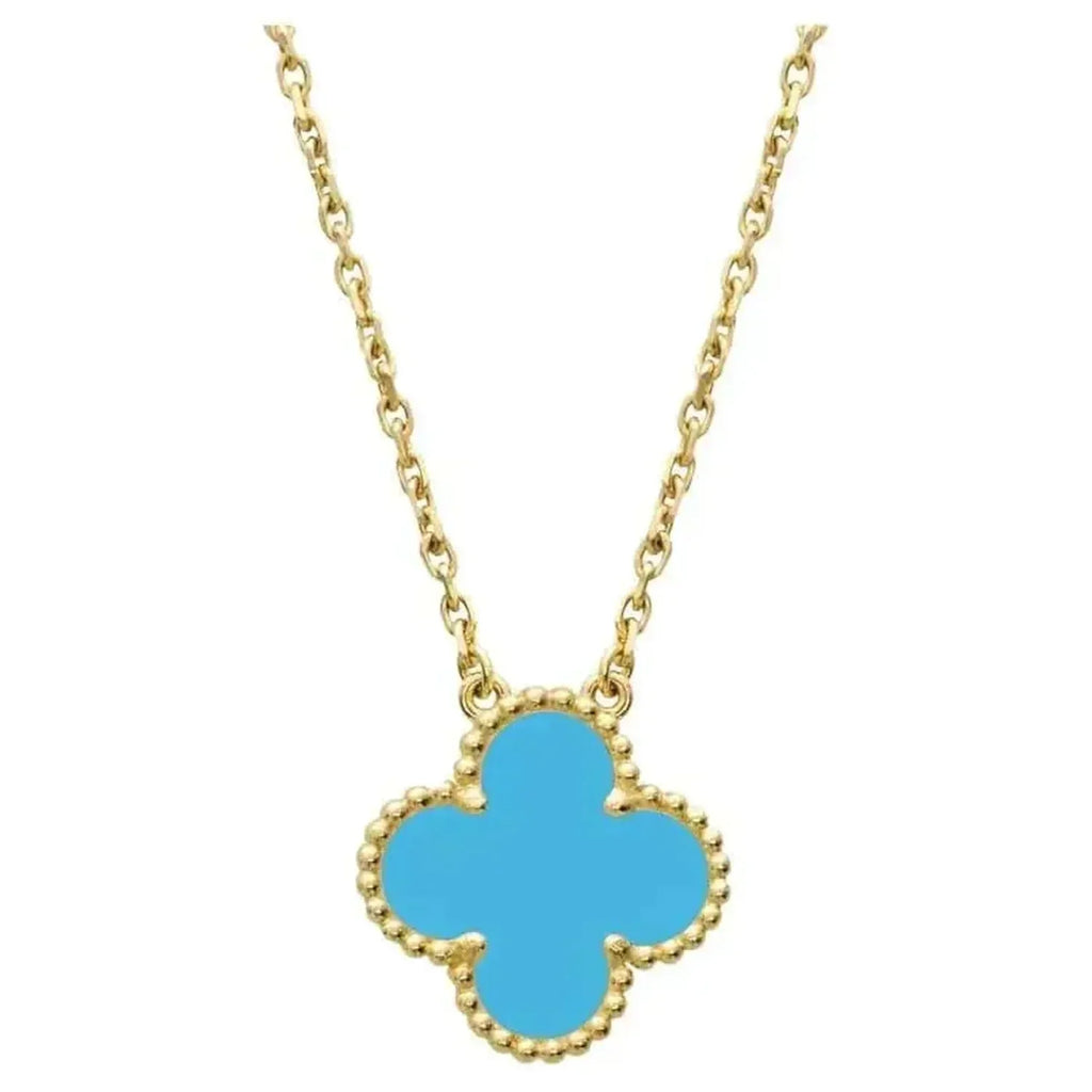 ¡®Twinkle jewelry¡¯CLOVER 15MM VINTAGE TURQUOISE NECKLACE