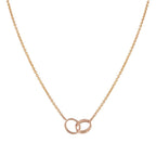 ¡®Twinkle jewelry¡¯LOVE NECKLACE DOUBLE RING PINK GOLD