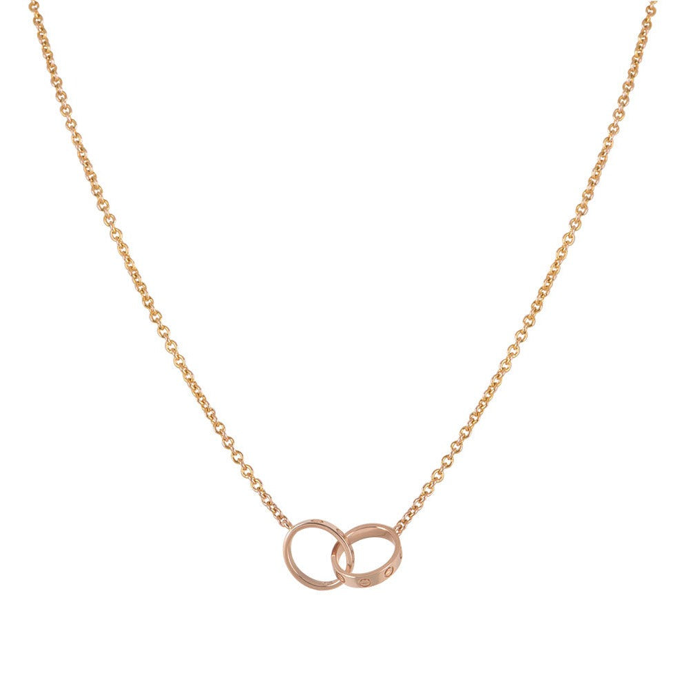 ¡®Twinkle jewelry¡¯LOVE NECKLACE DOUBLE RING PINK GOLD