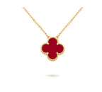 ¡®Twinkle jewelry¡¯CLOVER 15MM CARNELIAN SINGLE FLOWER NECKLACE