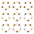 [Twinkle jewelry]New  CLOVER 5 MOTIFS TIGER EYE BRACELET COLLECTION