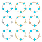 [Twinkle jewelry]New  CLOVER 5 MOTIF TURQUOISE BRACELET COLLECTION