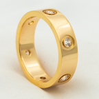 ¡®Twinkle jewelry¡¯LOVE RING 5.5MM 6 DIAMONDS PINK GOLD