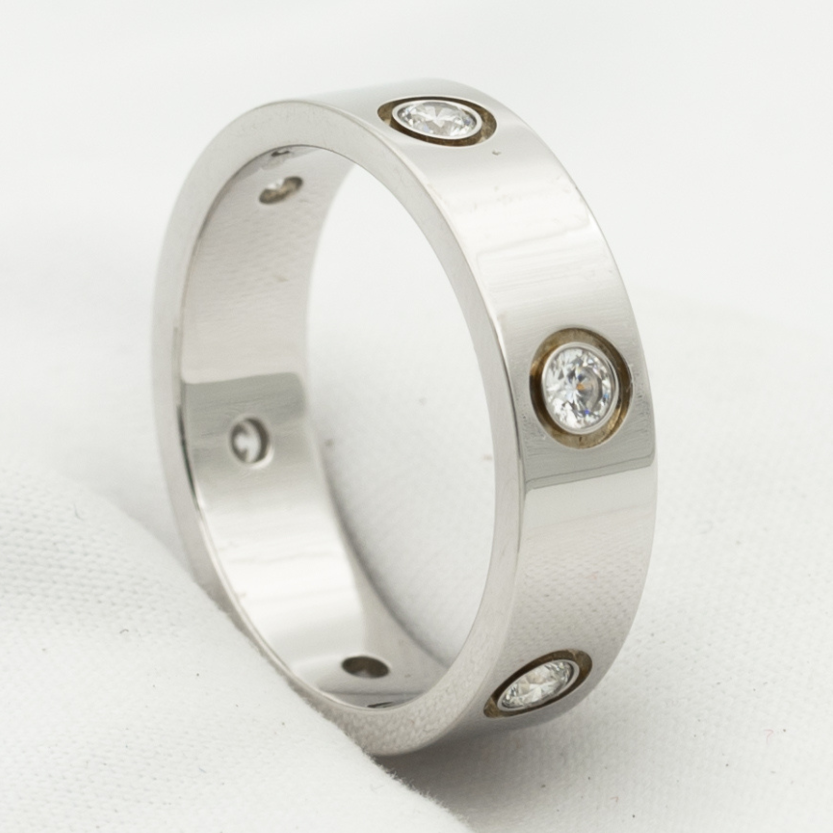 ¡®Twinkle jewelry¡¯LOVE RING 5.5MM 6 DIAMONDS SILVER