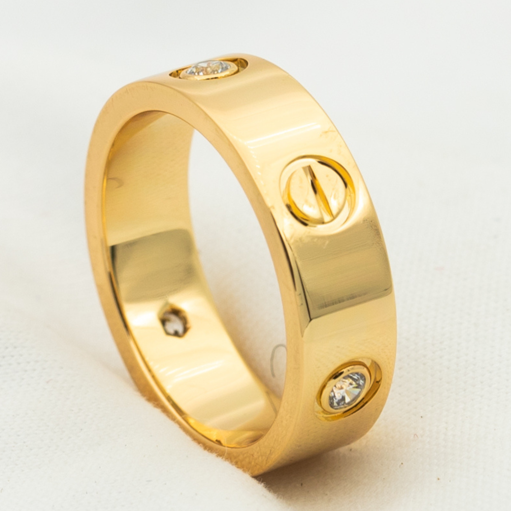 ¡®Twinkle jewelry¡¯LOVE RING 5.5MM 3 DIAMONDS PINK GOLD