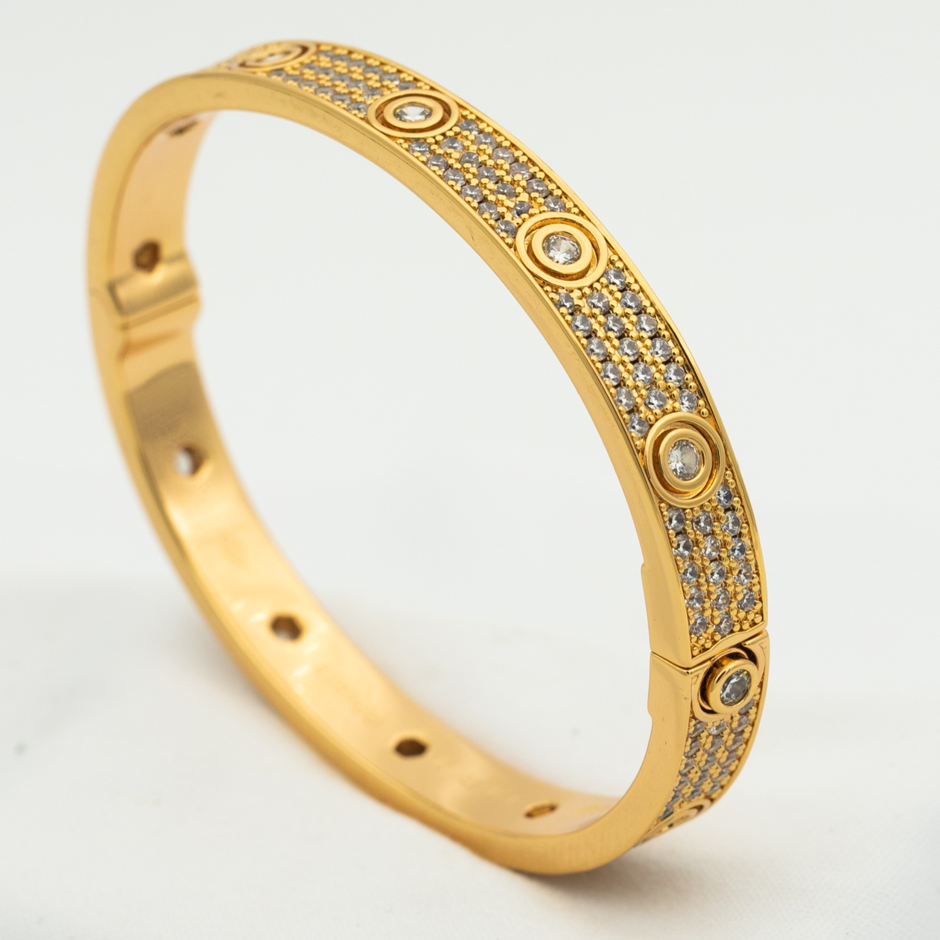 ¡®Twinkle jewelry¡¯LOVE BRACELET 6.1MM DIAMOND-PAVED 10 BIG DIAMONDS