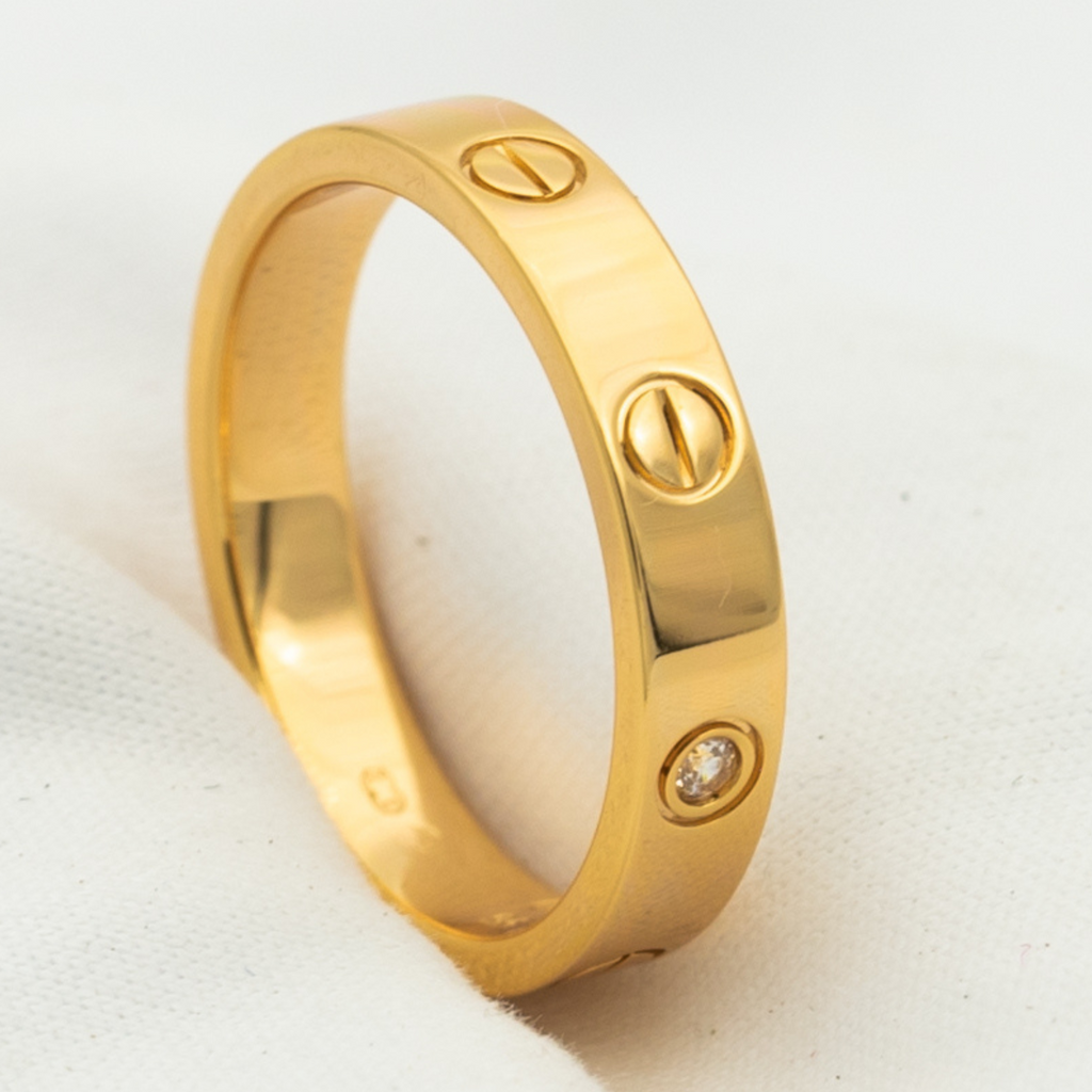 ¡®Twinkle jewelry¡¯LOVE RING 4MM 1 DIAMOND PINK GOLD