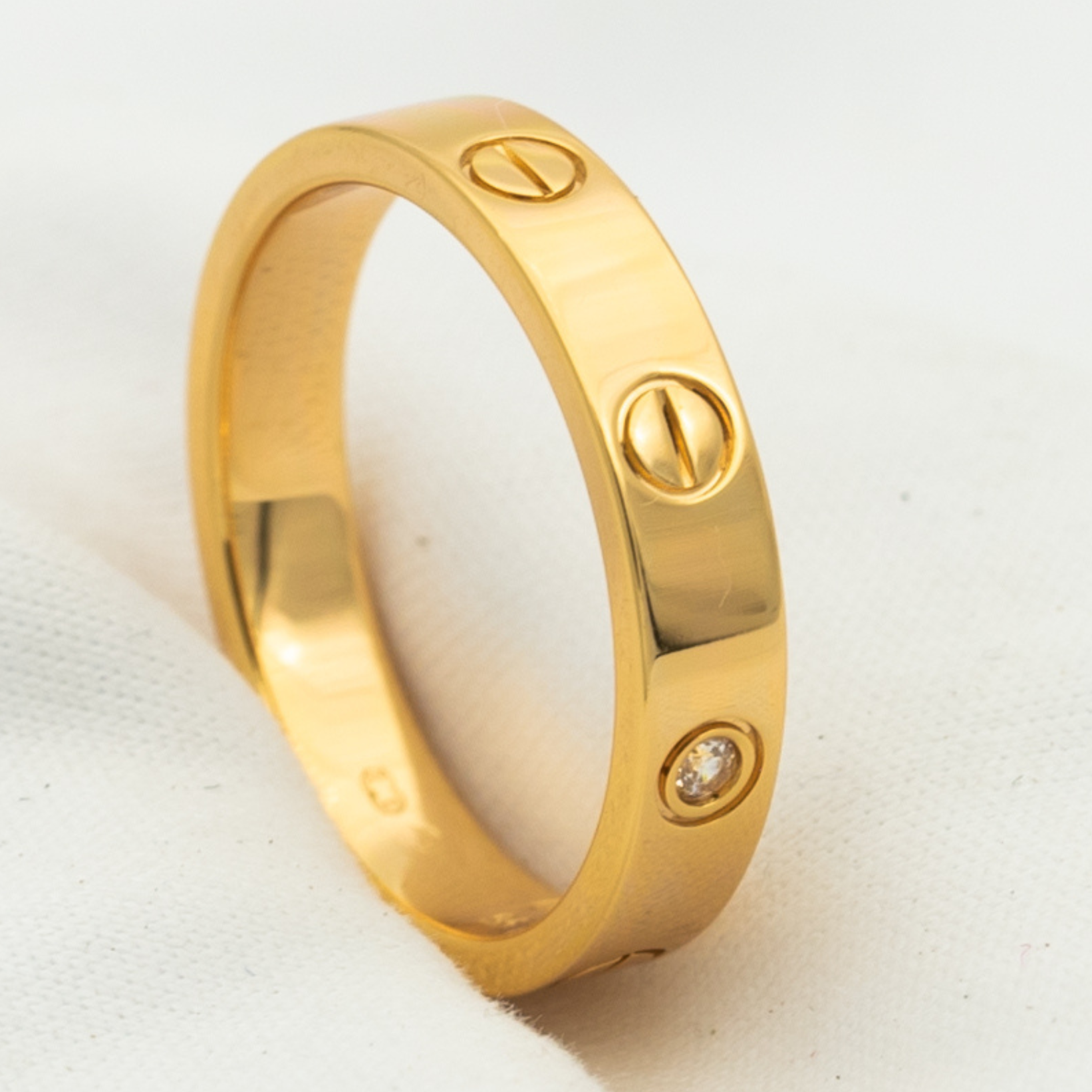 ¡®Twinkle jewelry¡¯LOVE RING 4MM 1 DIAMOND PINK GOLD