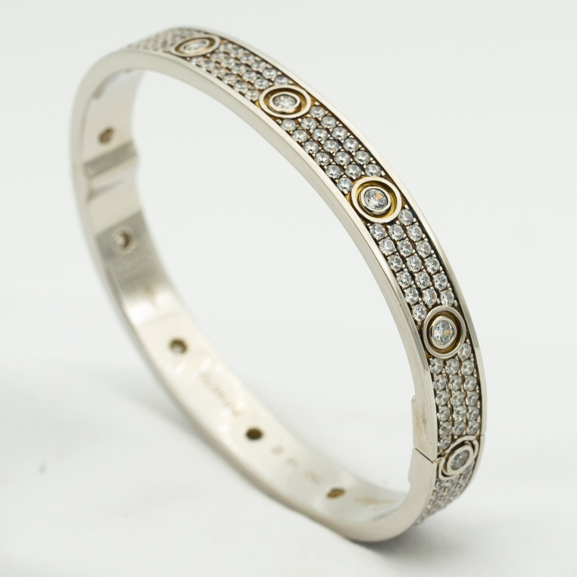 ¡®Twinkle jewelry¡¯LOVE BRACELET 6.1MM DIAMOND-PAVED 10 BIG DIAMONDS