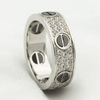 ¡®Twinkle jewelry¡¯LOVE RING 5.5MM DIAMONDS PAVED CERAMIC