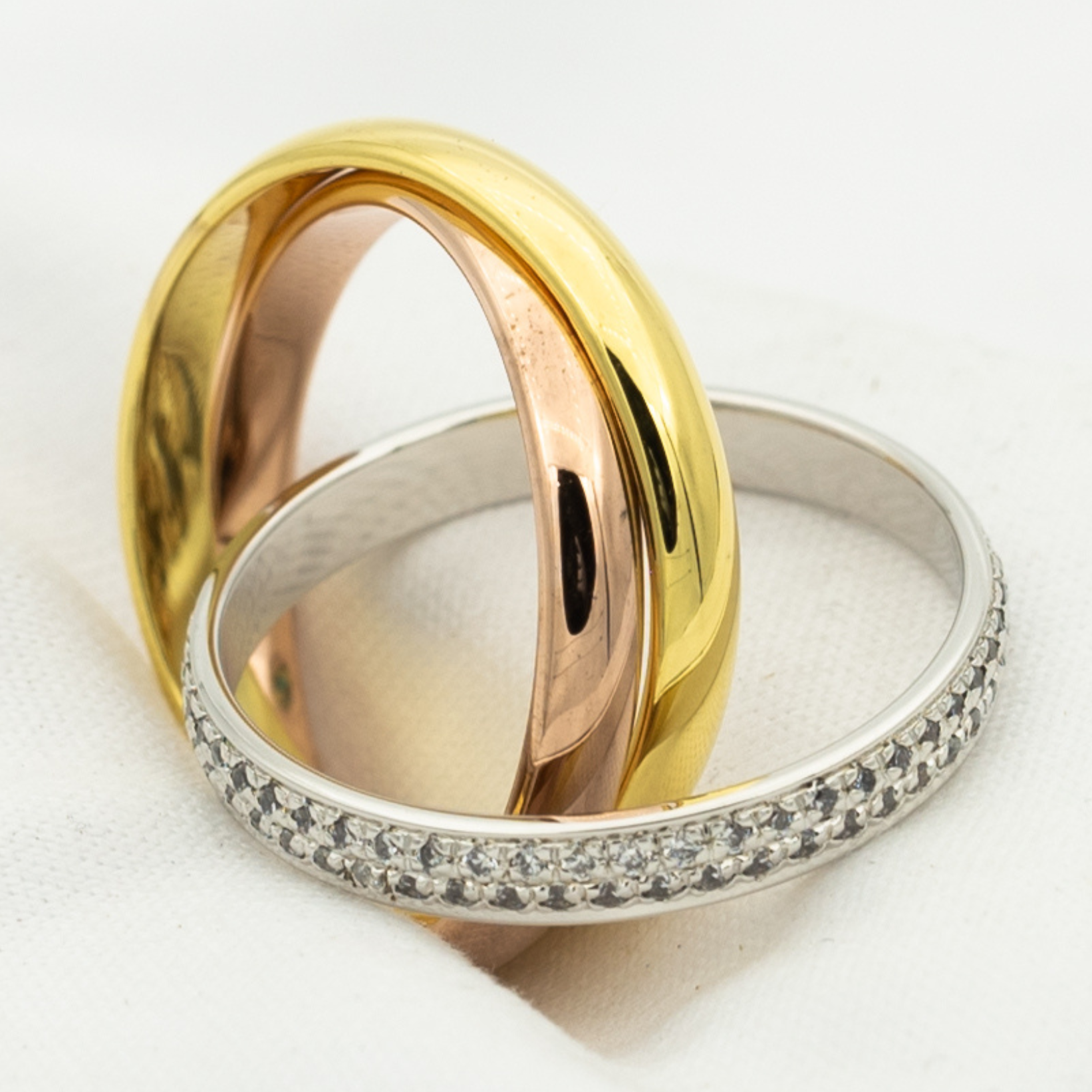 ¡®Twinkle jewelry¡¯TRINITY RING GOLD PINK GOLD SILVER DIAMONDS