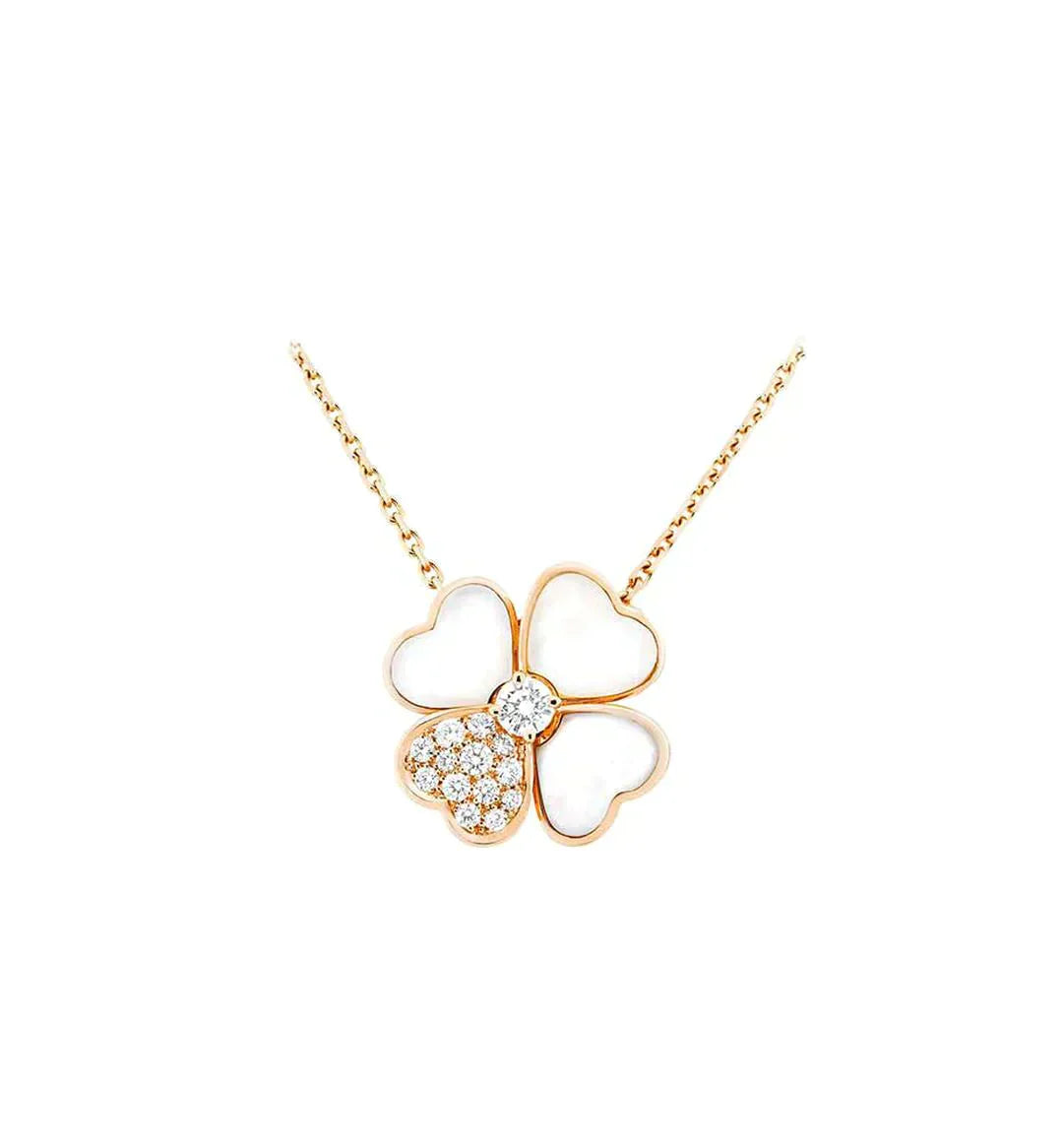 ¡®Twinkle jewelry¡¯CLOVER MOP DIAMOND ROSE GOLD NECKLACE