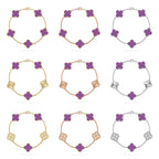[Twinkle jewelry]New  CLOVER 5 MOTIF VIOLET BRACELET COLLECTION