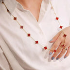 ¡®Twinkle jewelry¡¯CLOVER 20 MOTIFS CARNELIAN NECKLACE
